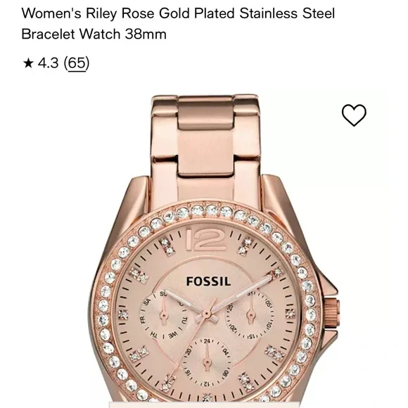 Fossil Rose Gold Crystal Bezel Women\'s Chronograph Watch Fossil Women main image 4